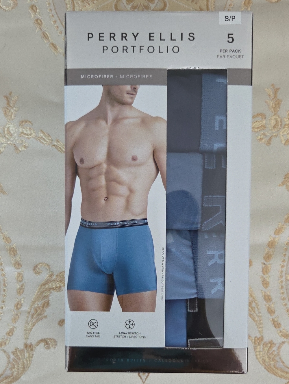 NWT "Perry Ellis Portfolio" Microfiber Boxer Briefs Men's Size Small